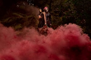 Gothic wedding couple