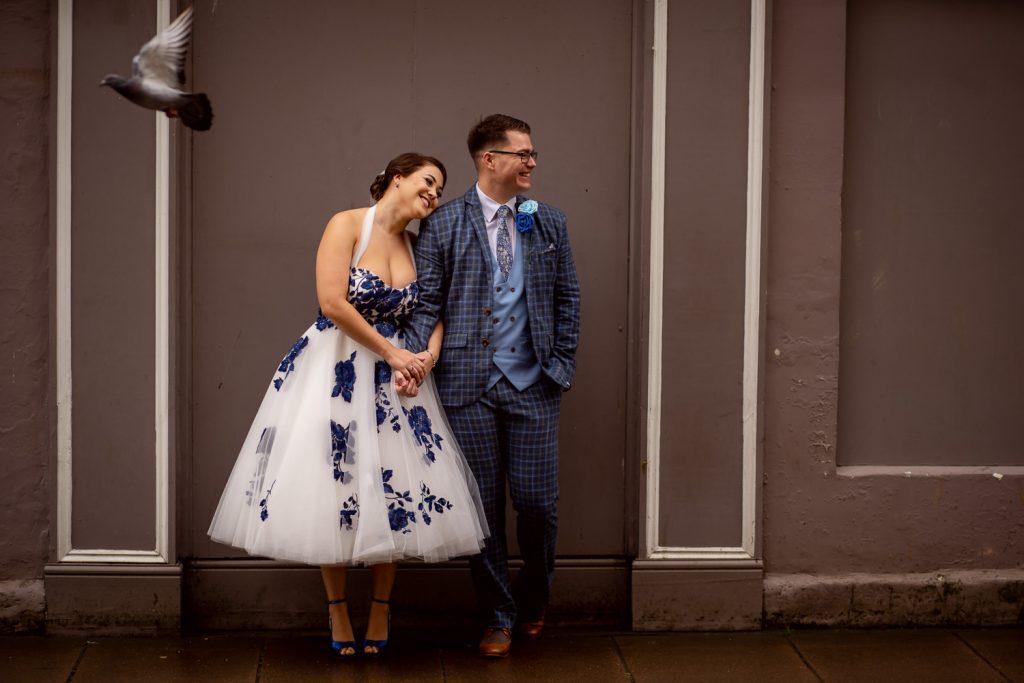 Bride and groom in Bath