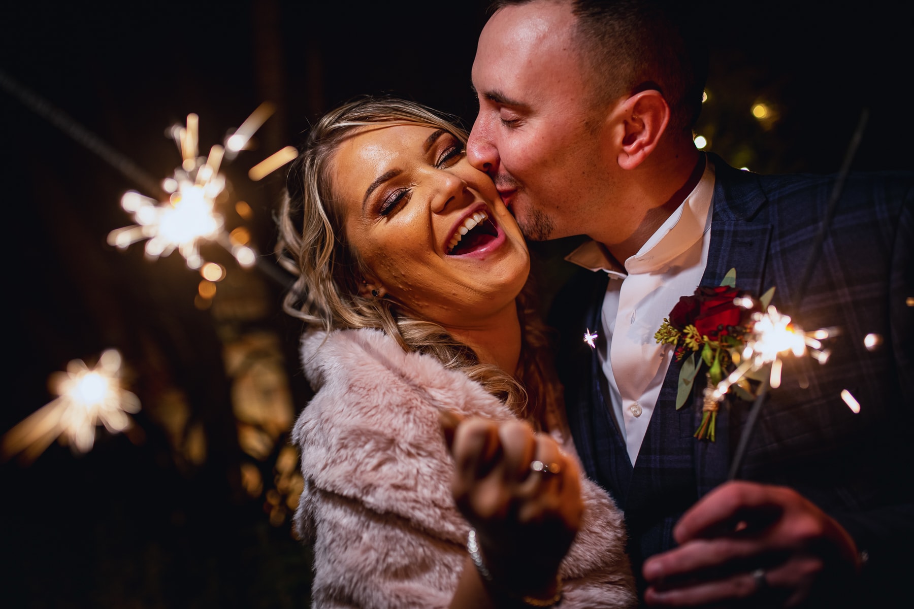 Winter wedding photography – Sparklers & Dogs (But not together!)