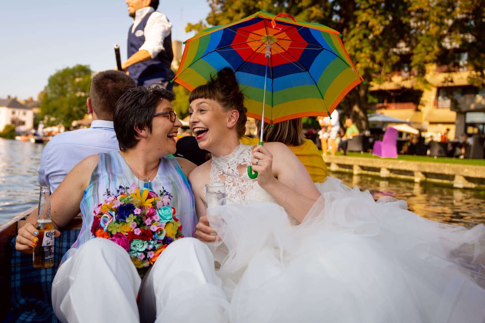 Colourful wedding photography – so many rainbows!