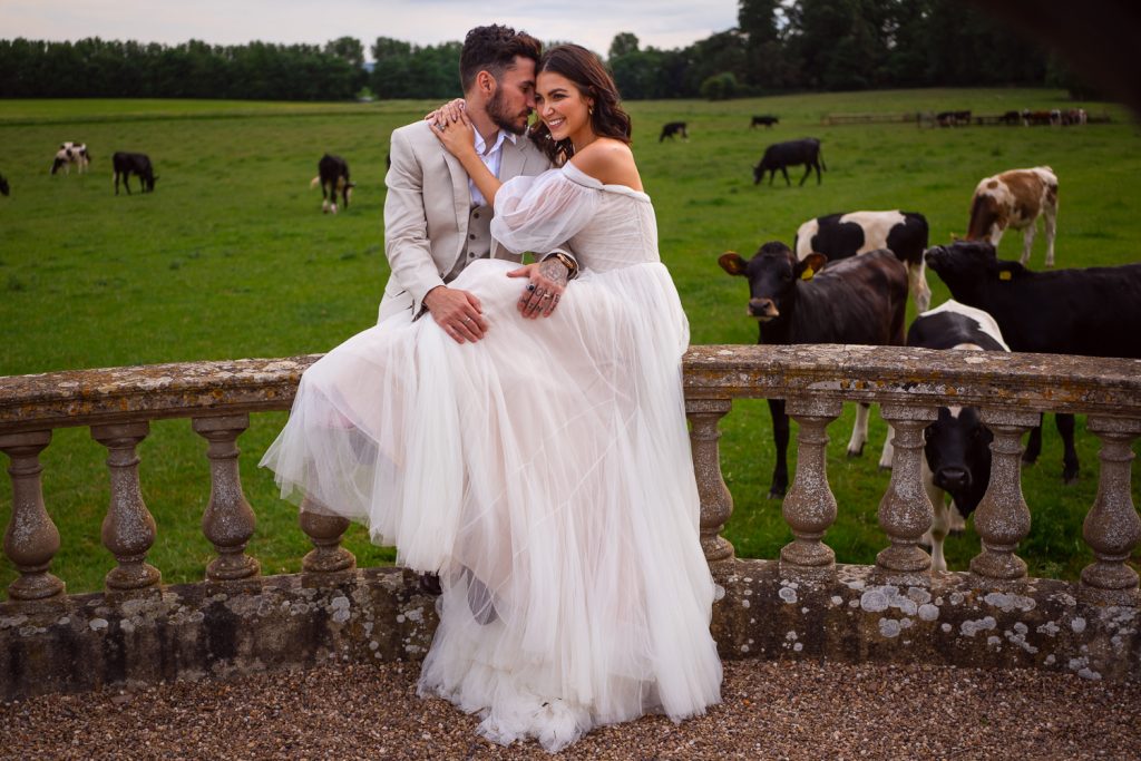 Prestwold hall wedding couple