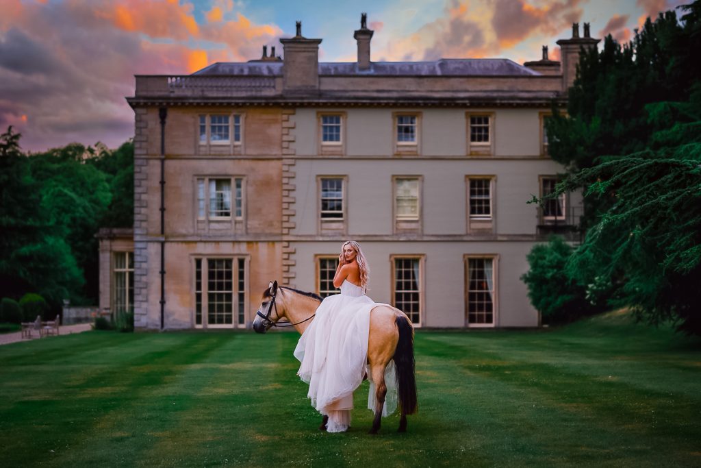 Bride with horse