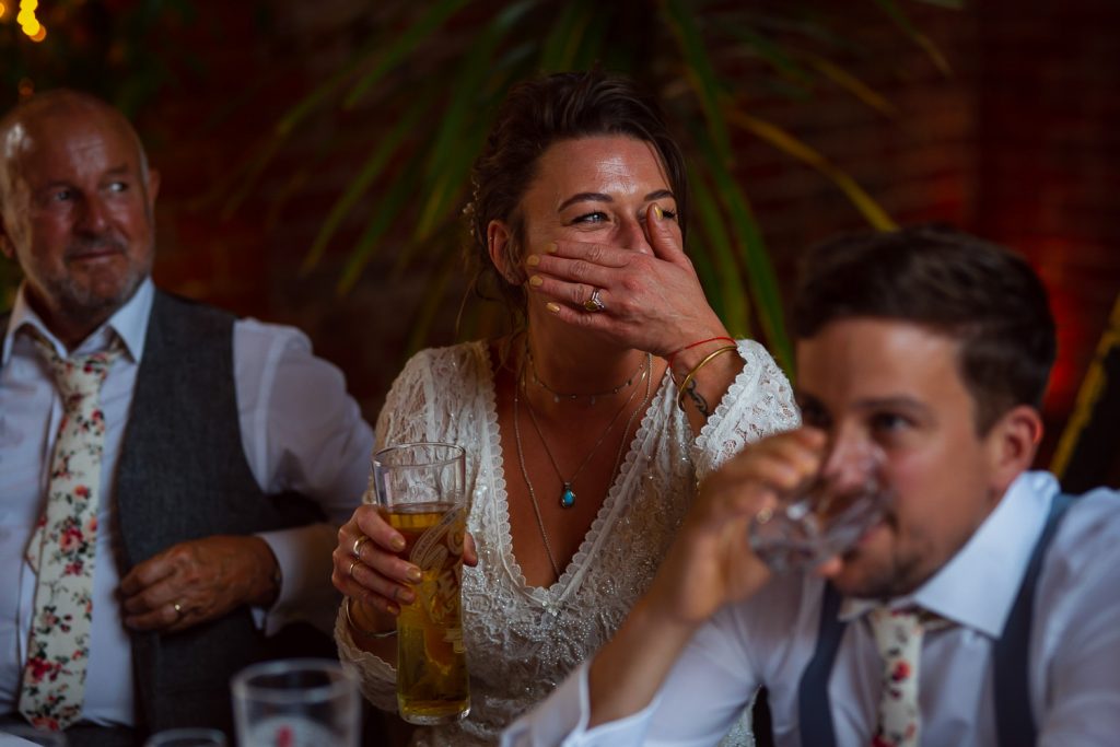 Wedding couple at Shustoke Barns