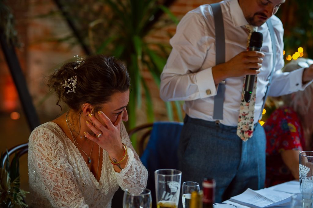 Wedding couple at Shustoke Barns