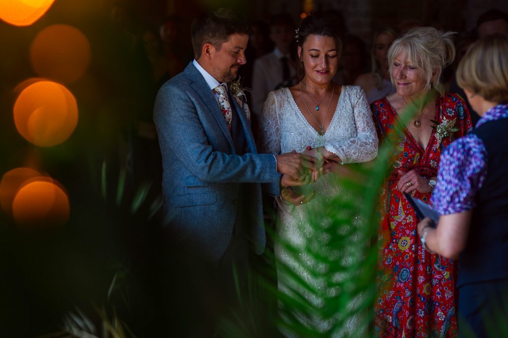 Wedding couple at Shustoke Barns