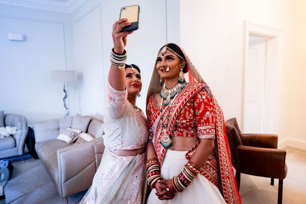 Bride getting ready