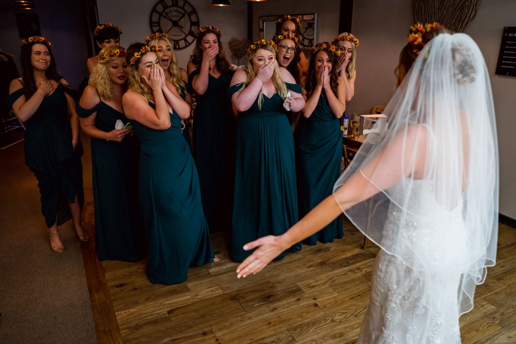 Bride getting ready