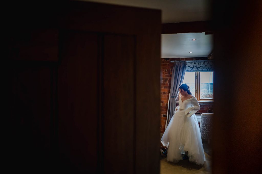 Bride getting ready