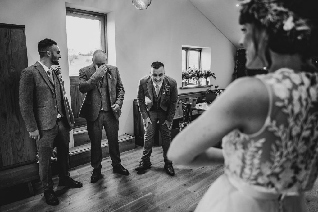 Bride getting ready