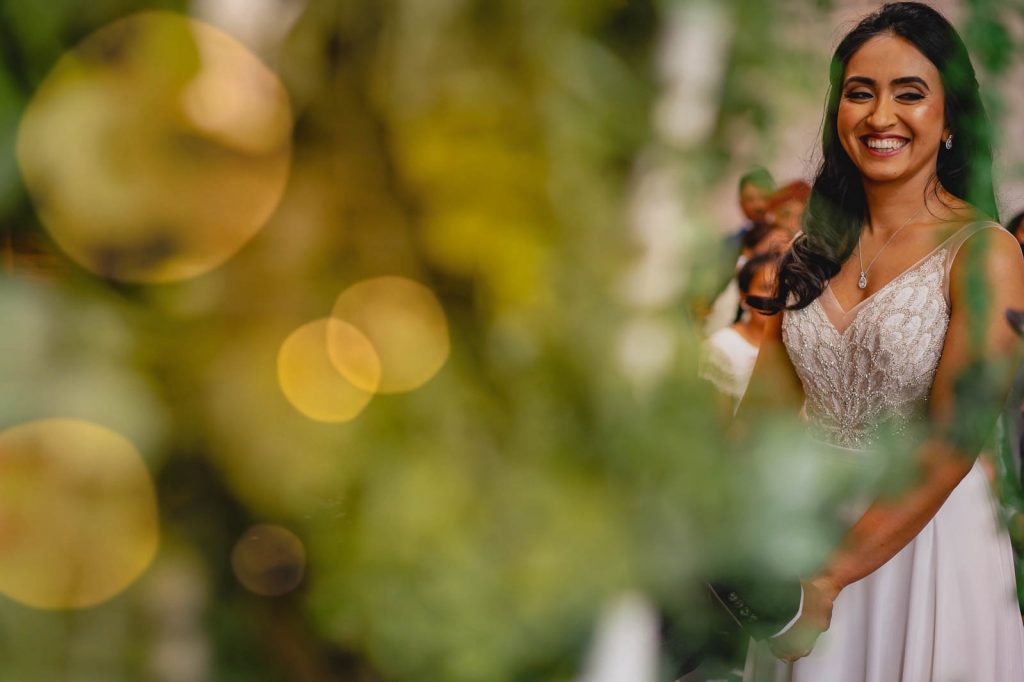 Smiling bride