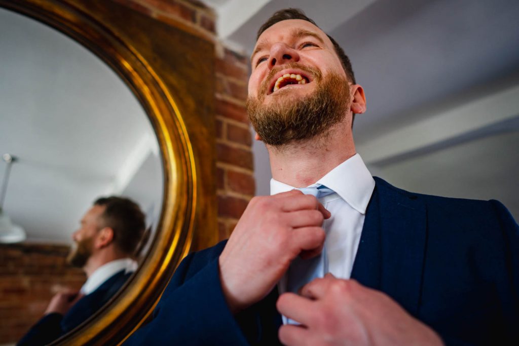 groom getting ready