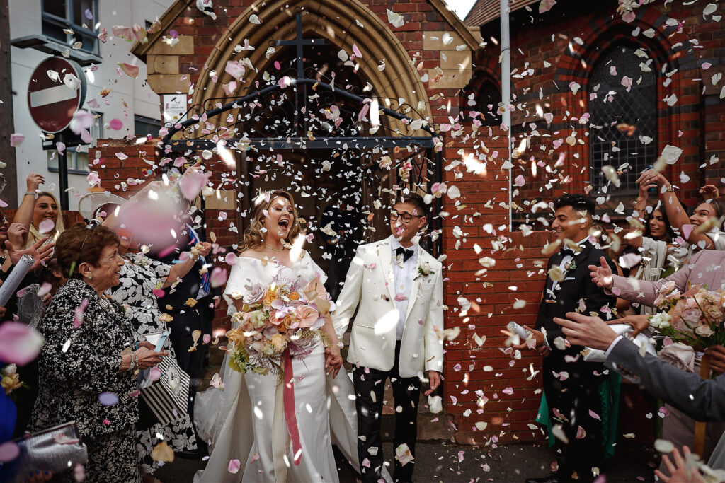 confetti at wedding