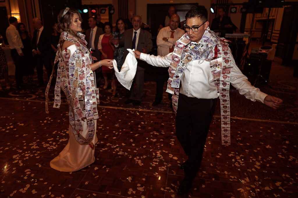 Bride and groom dance