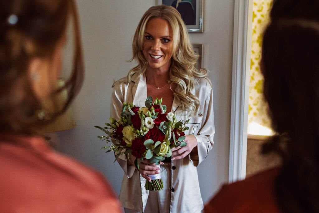 Bride getting ready