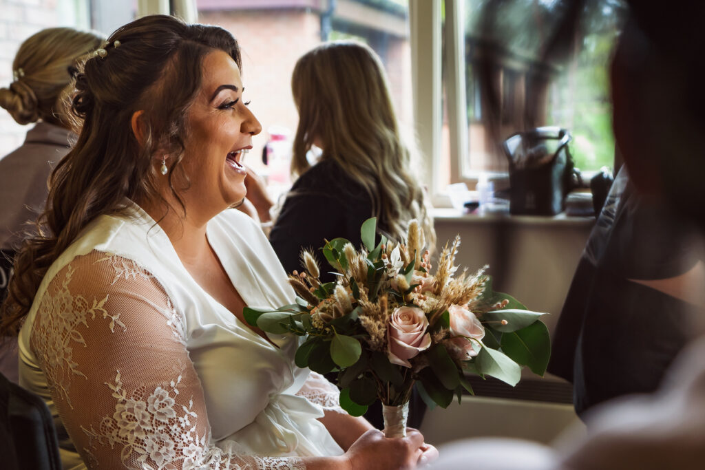 Bride getting ready