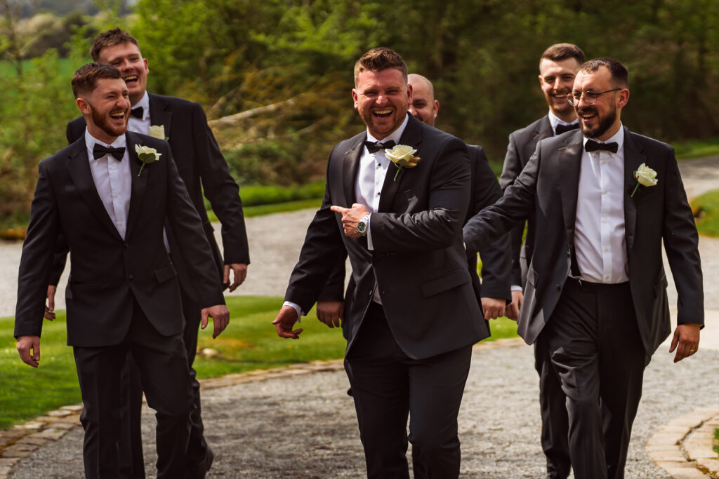 Groom getting ready