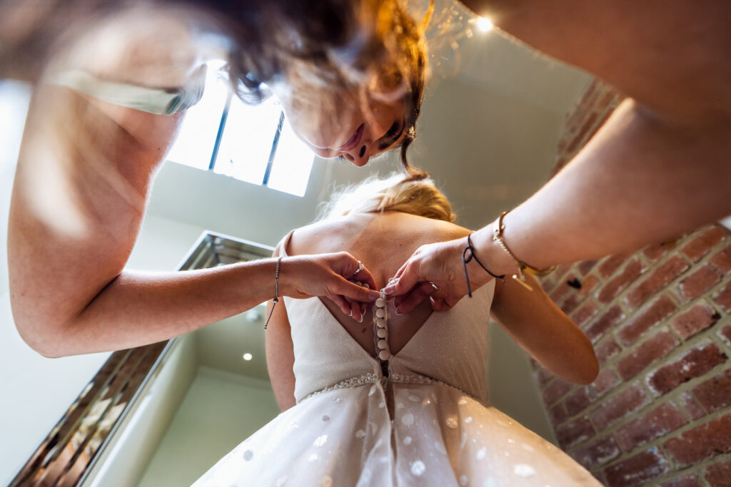 Bride getting ready