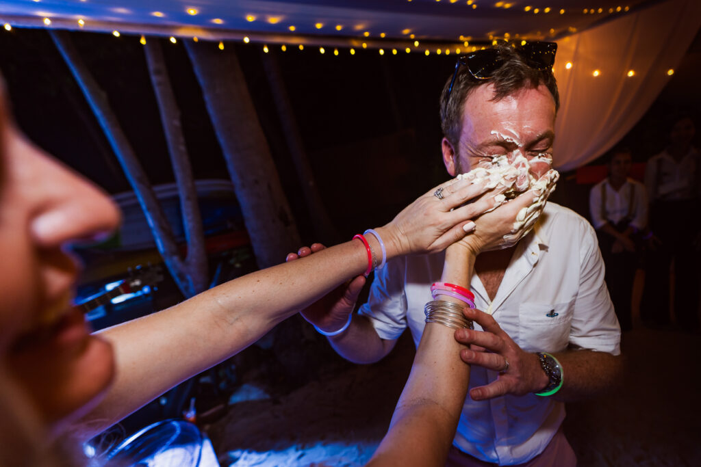 Wedding reception at night