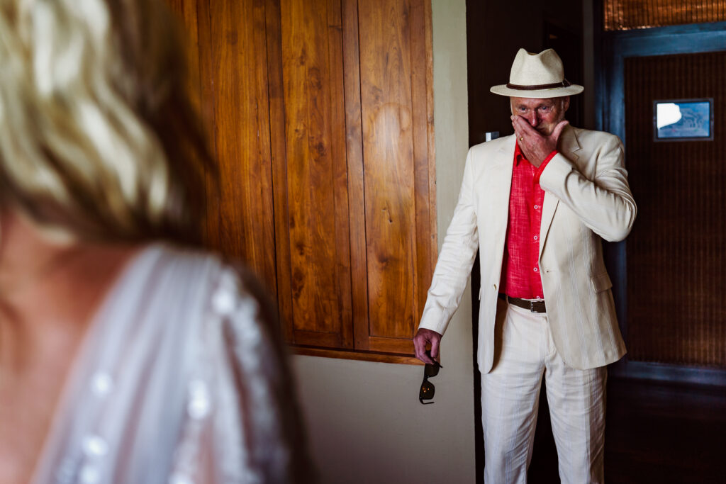 Dad seeing bride