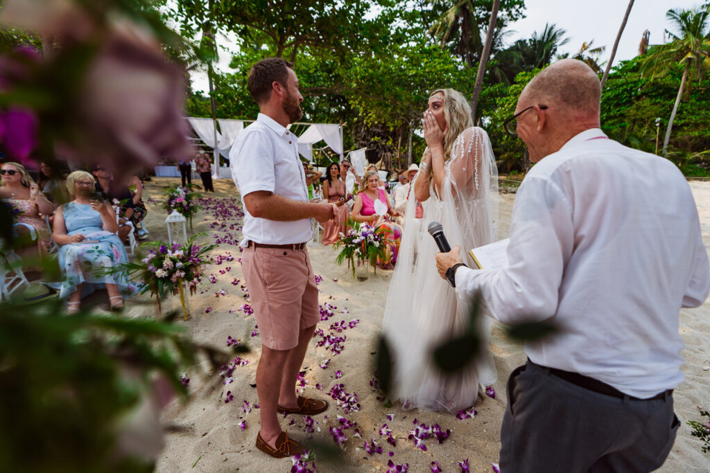 Wedding ceremony on beach