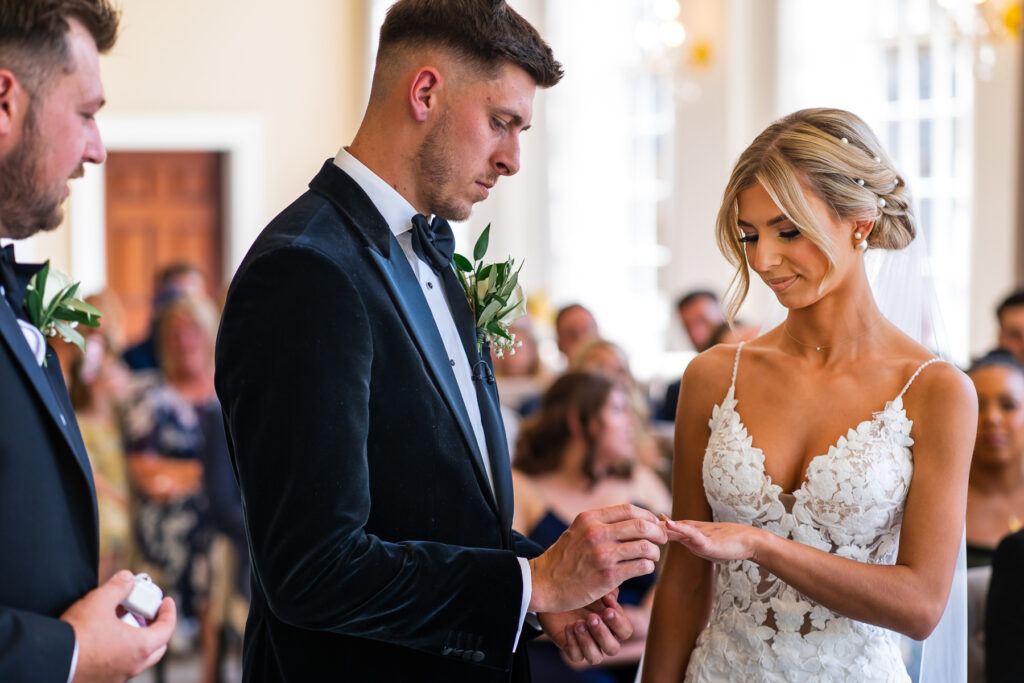 Wedding ceremony, ring exchange