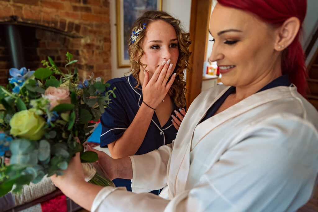 Bride getting ready