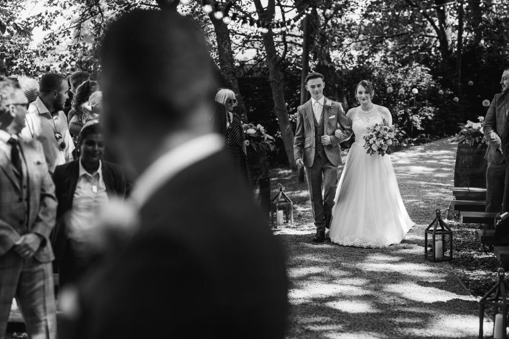 Bride arriving