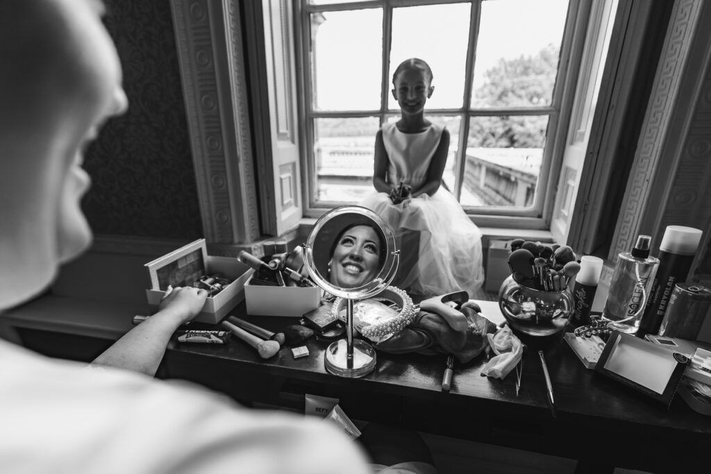 Bride getting ready