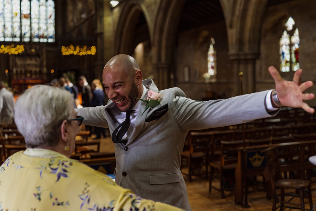 Groom before wedding