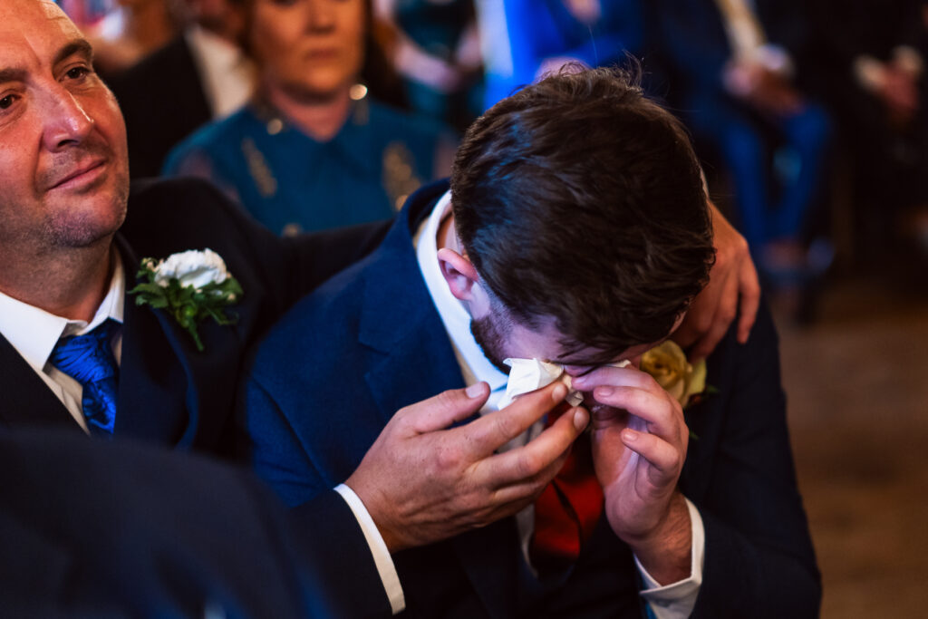 Crying at Wedding ceremony