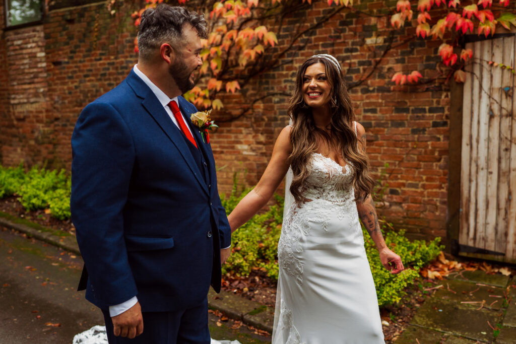 Wet wedding portraits