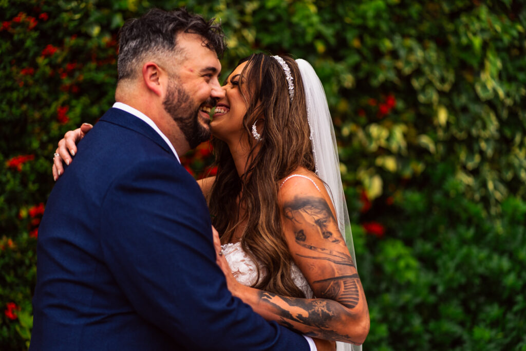 Wet wedding portraits