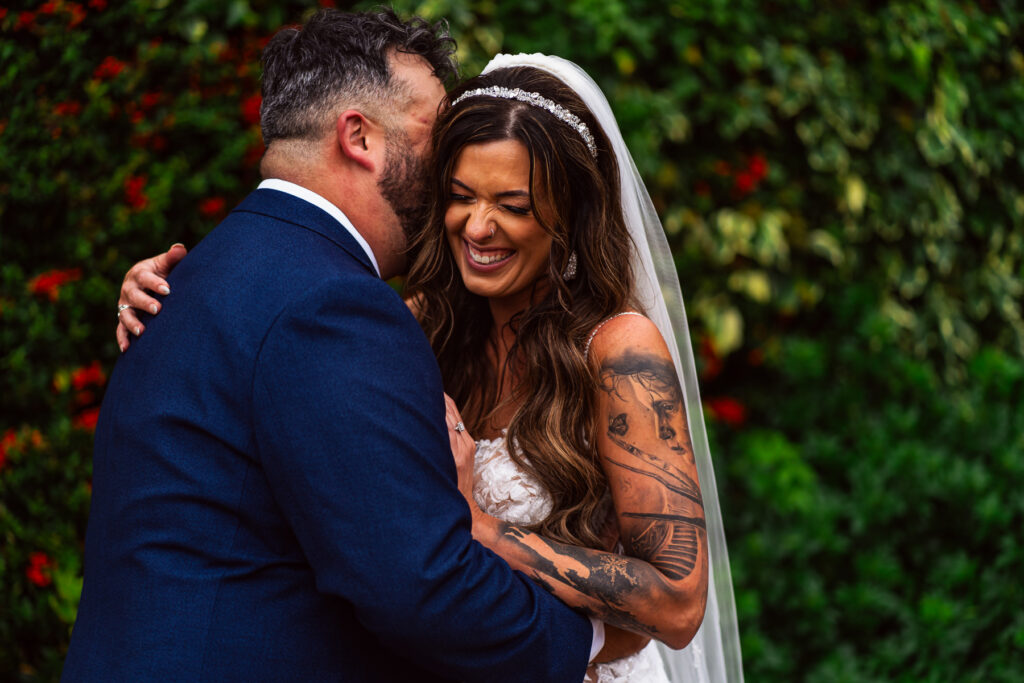 Wet wedding portraits