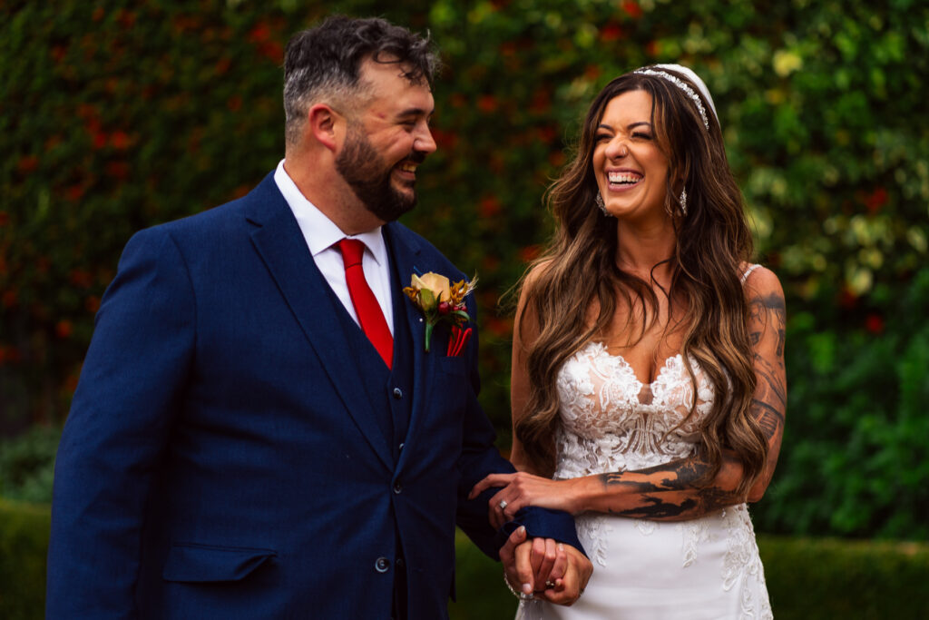 Wet wedding portraits