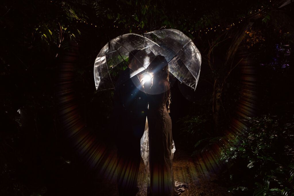 Wet wedding portraits