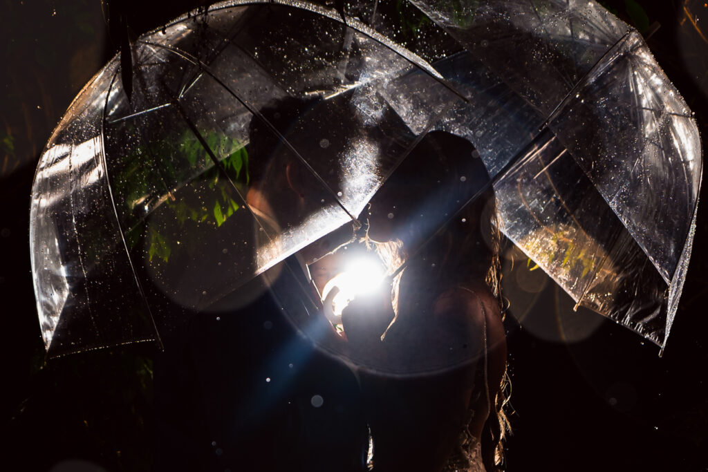 Wet wedding portraits