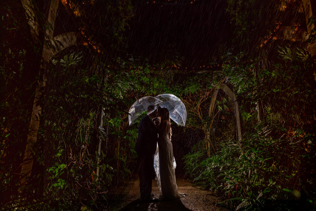 Wet wedding portraits