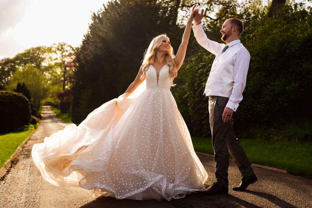 Foxtail Barns Wedding Photography couple having fun outside