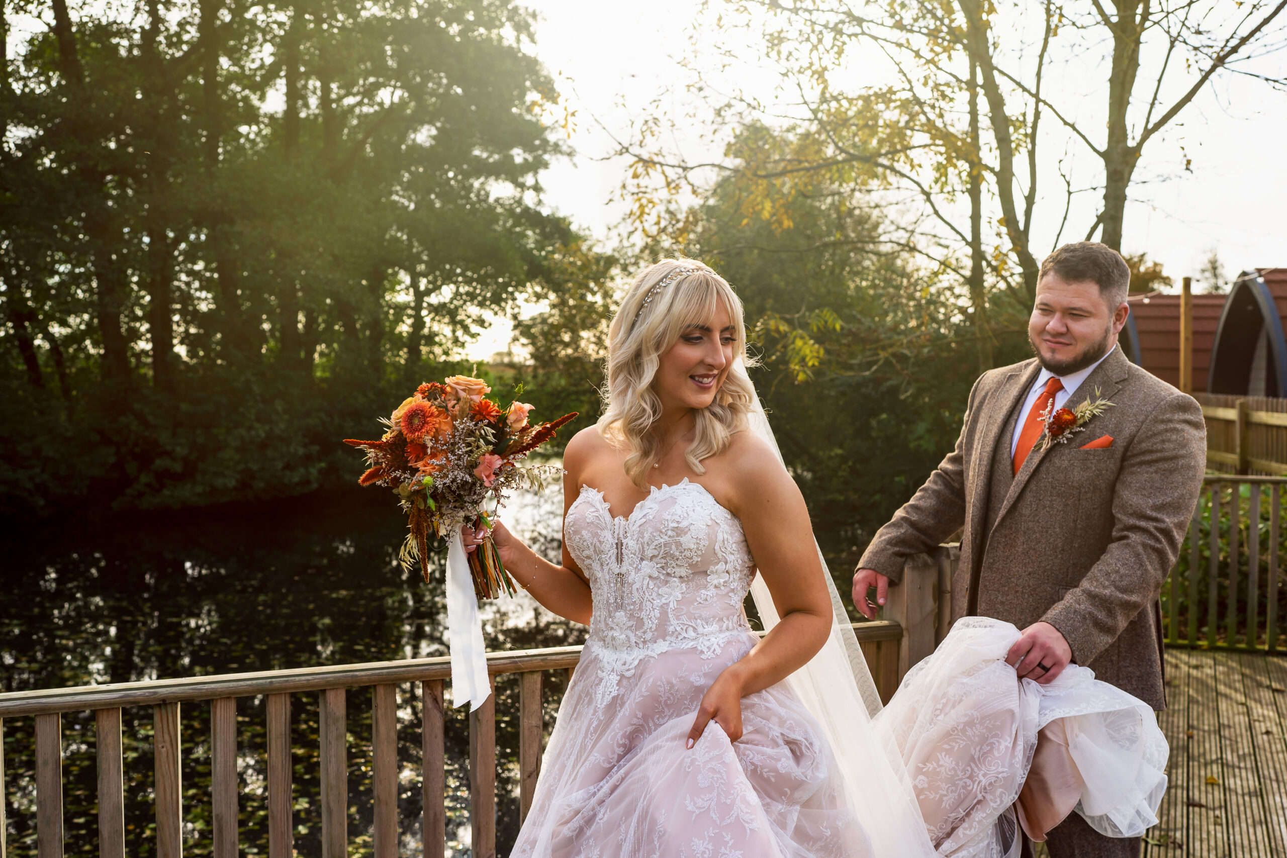 Hanbury Barns Wedding Photography – Elina & Danny