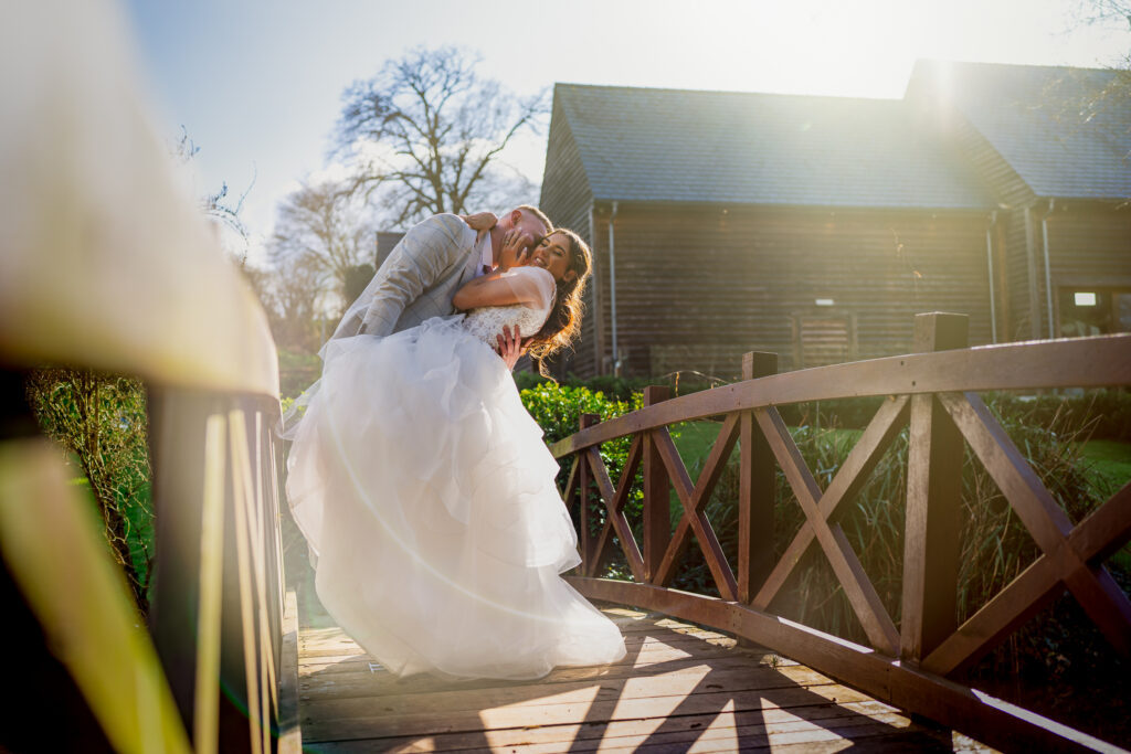 The mill Barns with couple doing a dip