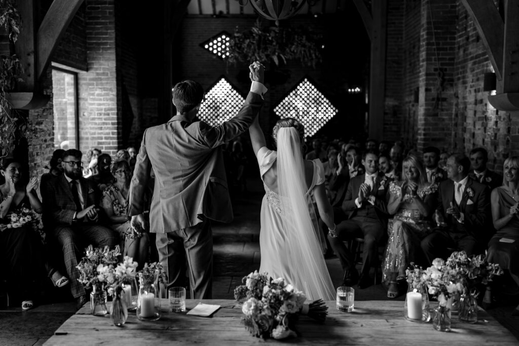 Wedding ceremony at Shustoke Barns